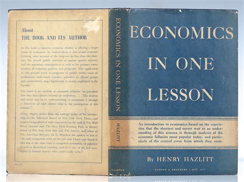  Economics in One Lesson: An Elegant Symphony for the Disillusioned Economist